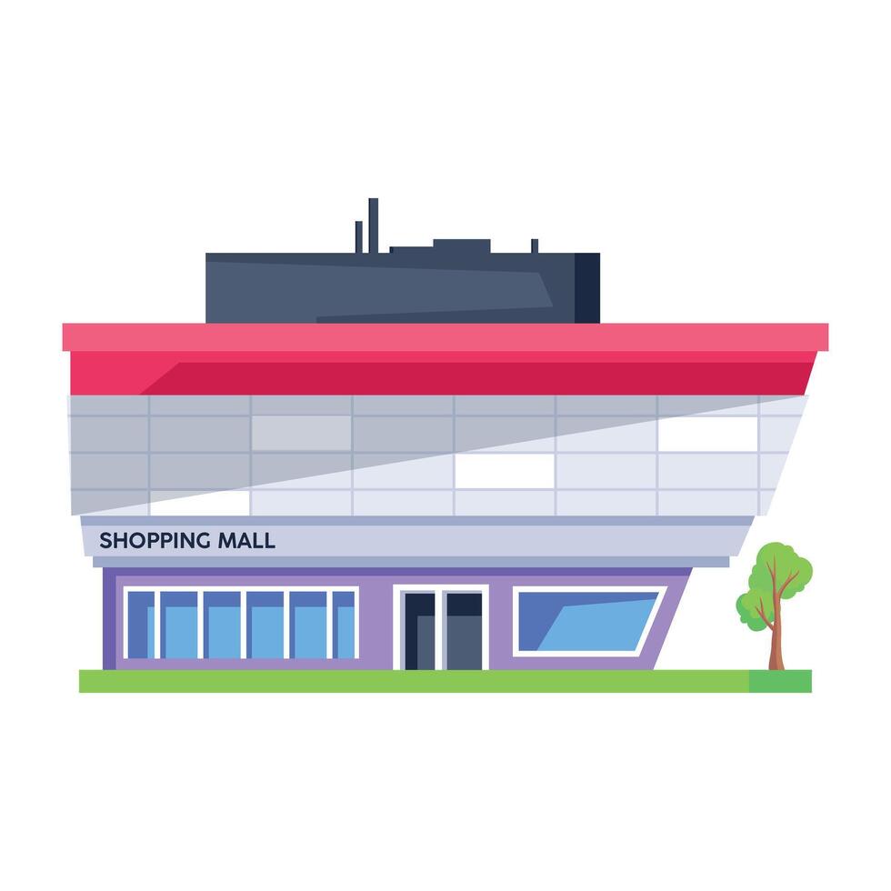 WebReady to use isometric icon of a shopping mall vector