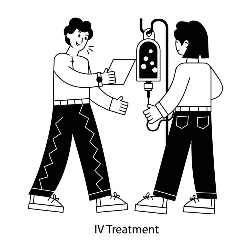 WebLatest outline mini illustration of iv treatment vector