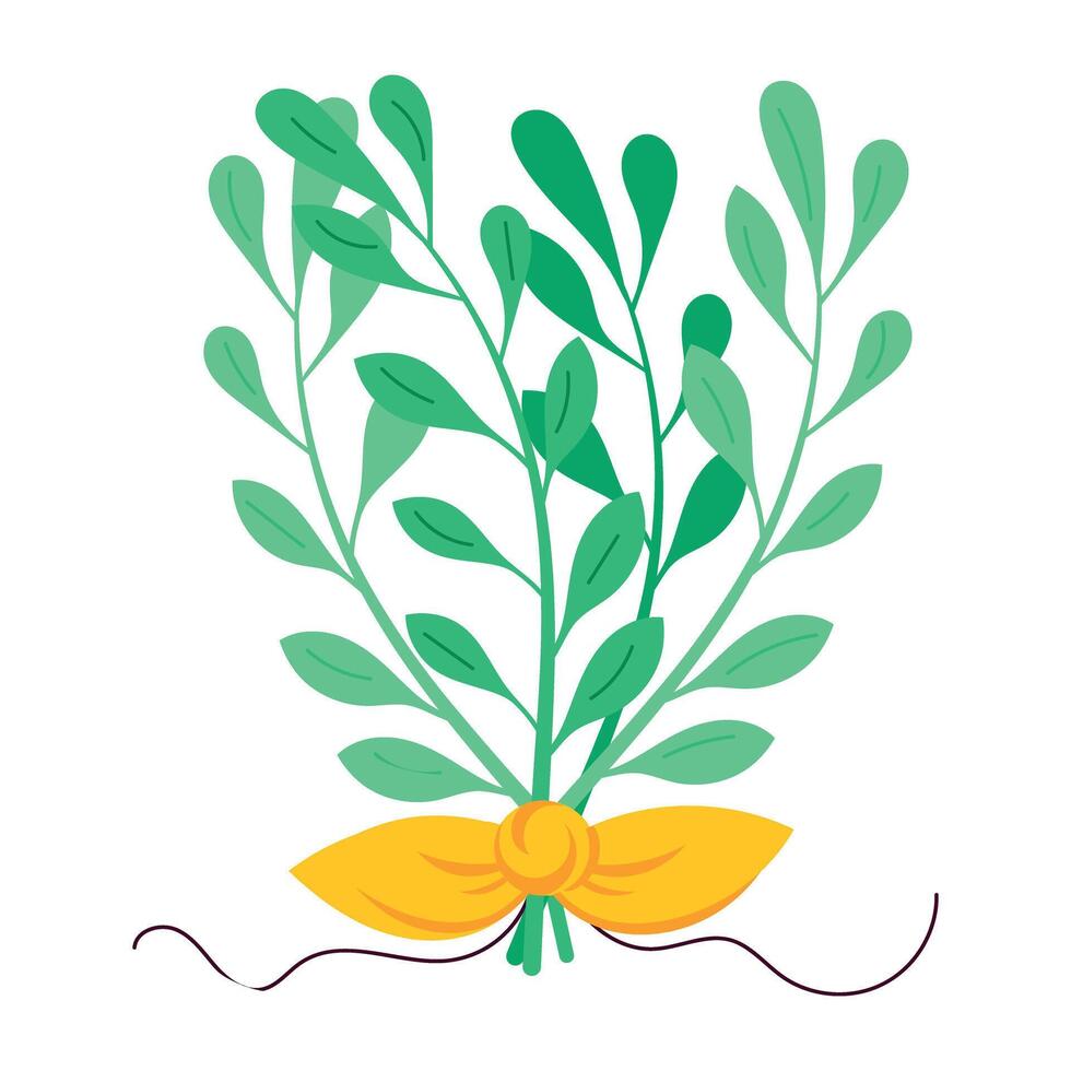 WebA flat style sticker of eucalyptus vector