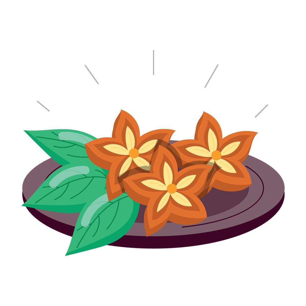 WebA comic style sticker of star anise vector