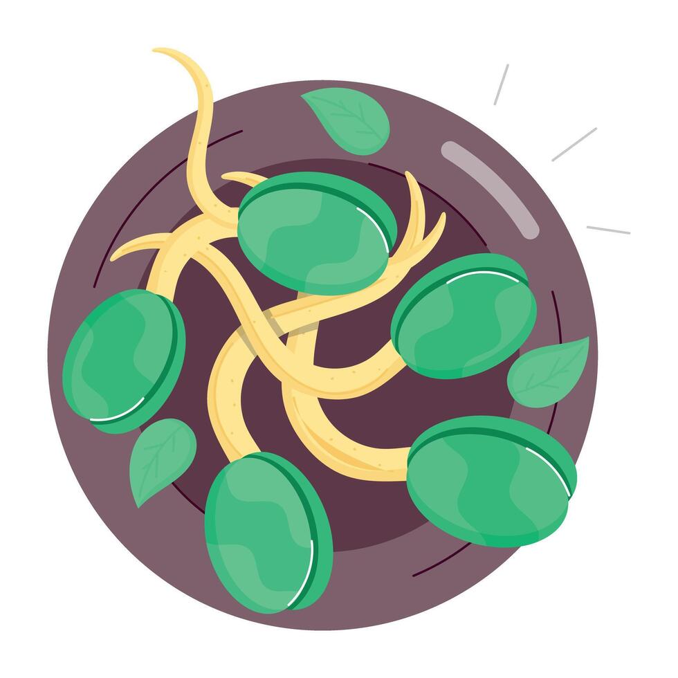 WebA comic style sticker of bean sprout vector