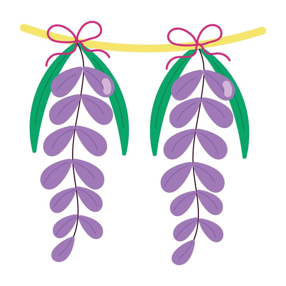 WebA flat style sticker of dried herbs vector