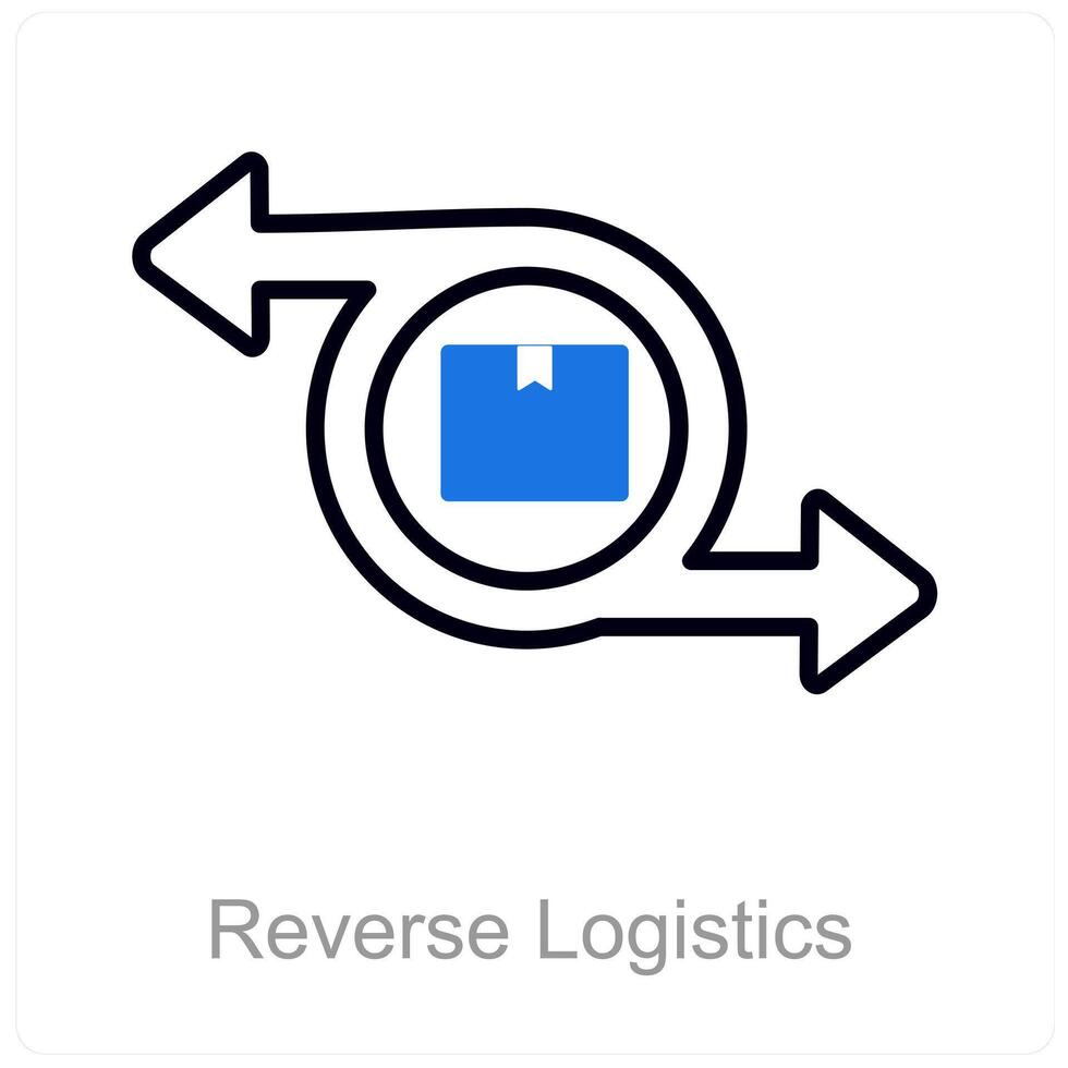 Reverse Logistics and revert icon concept vector