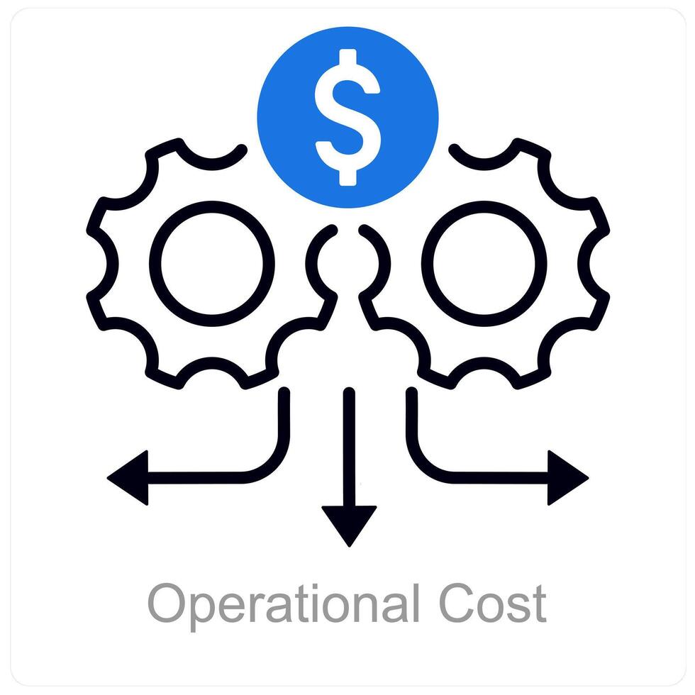 Operational Cost and expenses icon concept vector