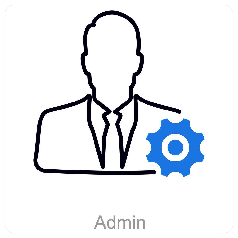 Admin and manager icon concept vector