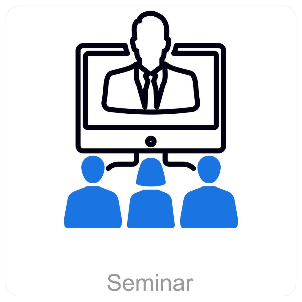 Seminar and lecture icon concept vector