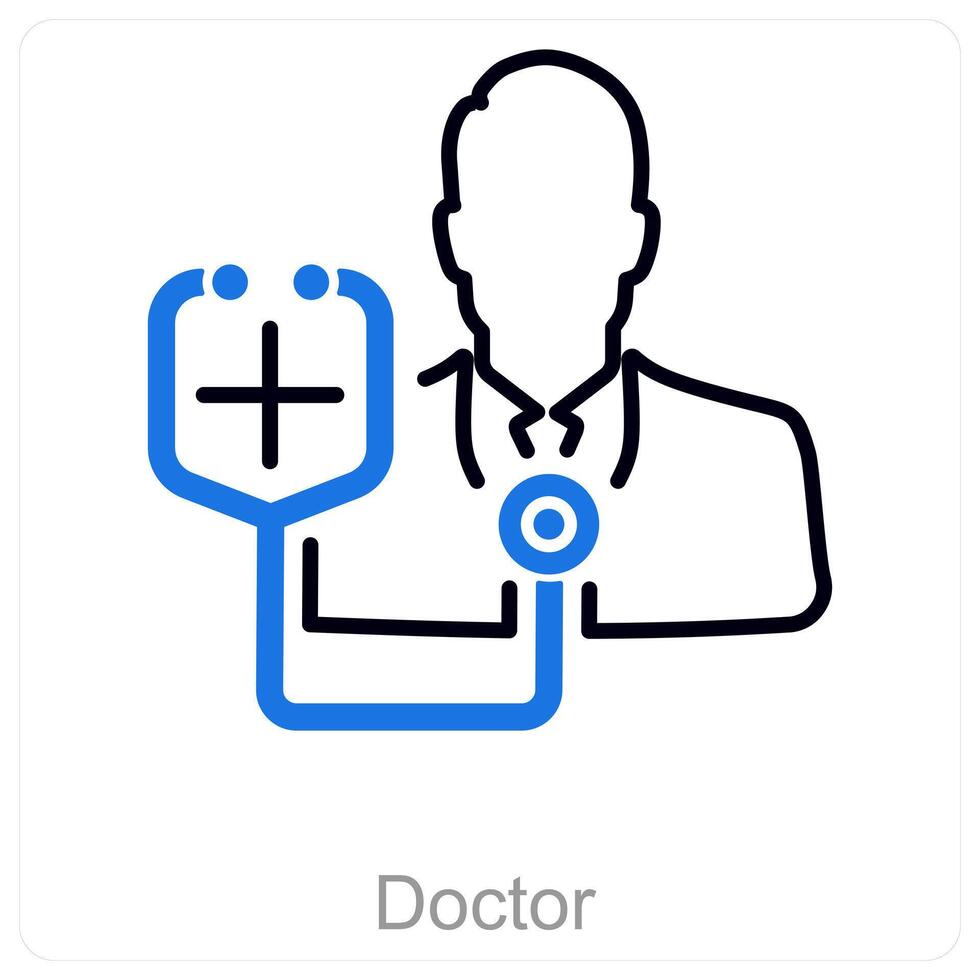 Doctor and hospital icon concept vector