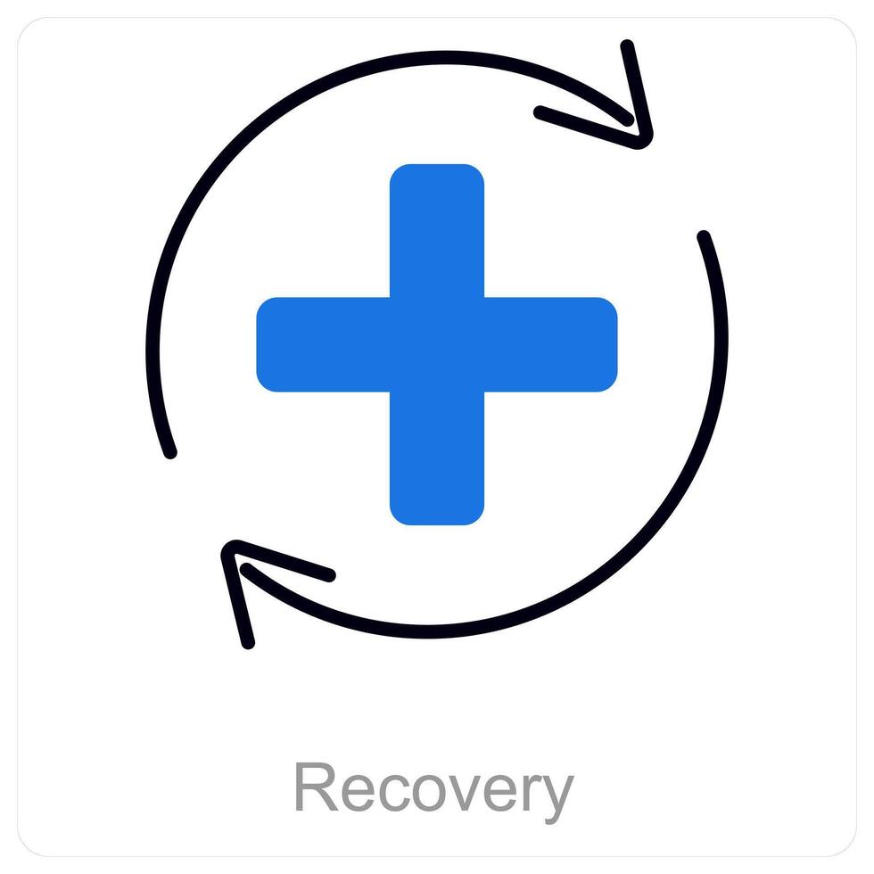 Recovery and growth icon concept vector