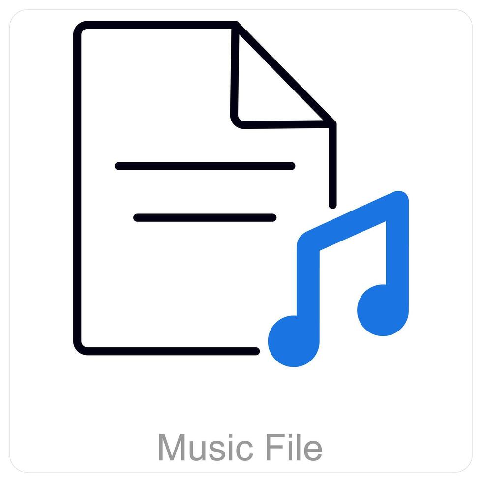 Music File and song icon concept vector