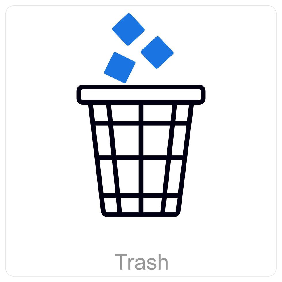 Trash and remove icon concept vector