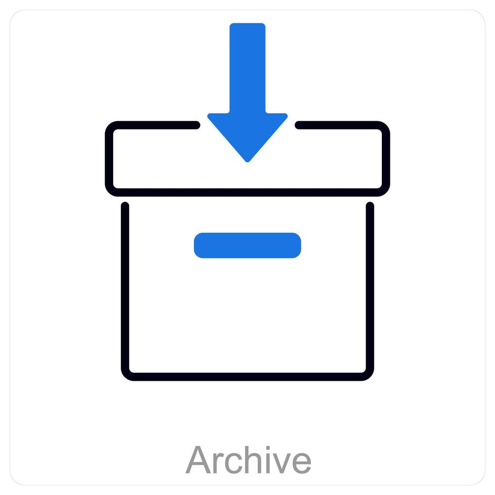 Archive and file icon concept vector