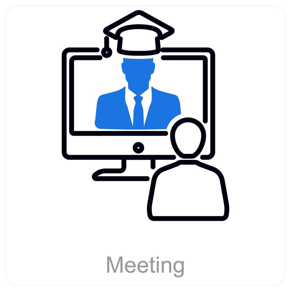 Meeting and group icon concept vector