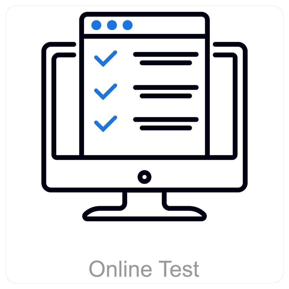 Online Test and assessment icon concept vector