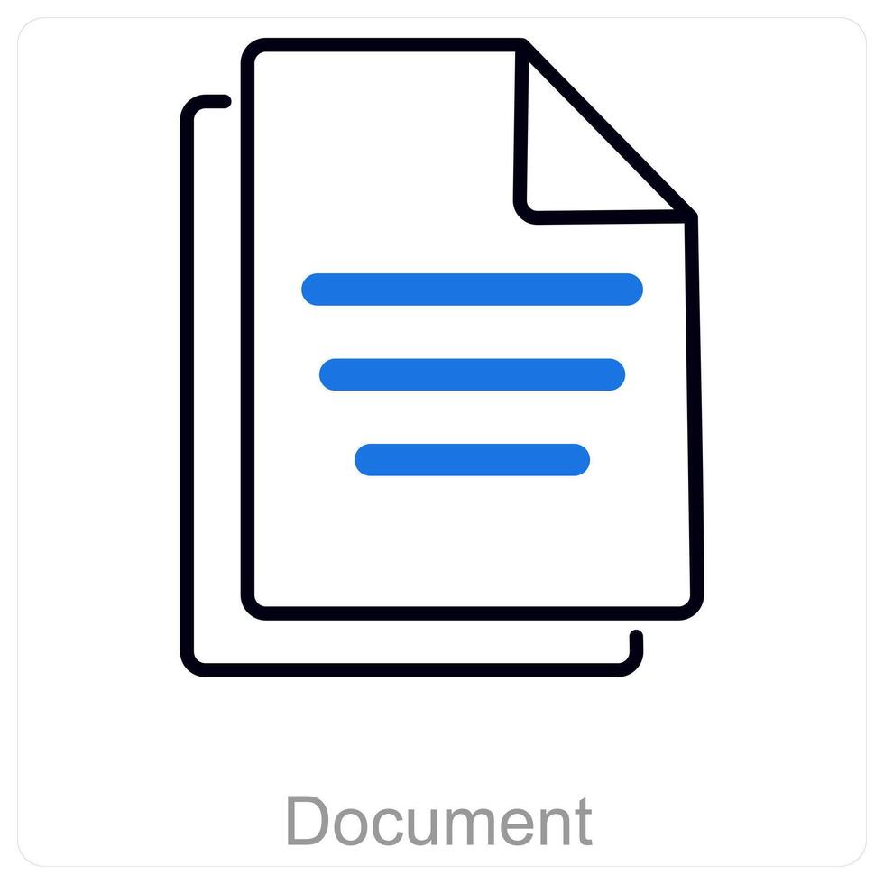 Document and paper icon concept vector