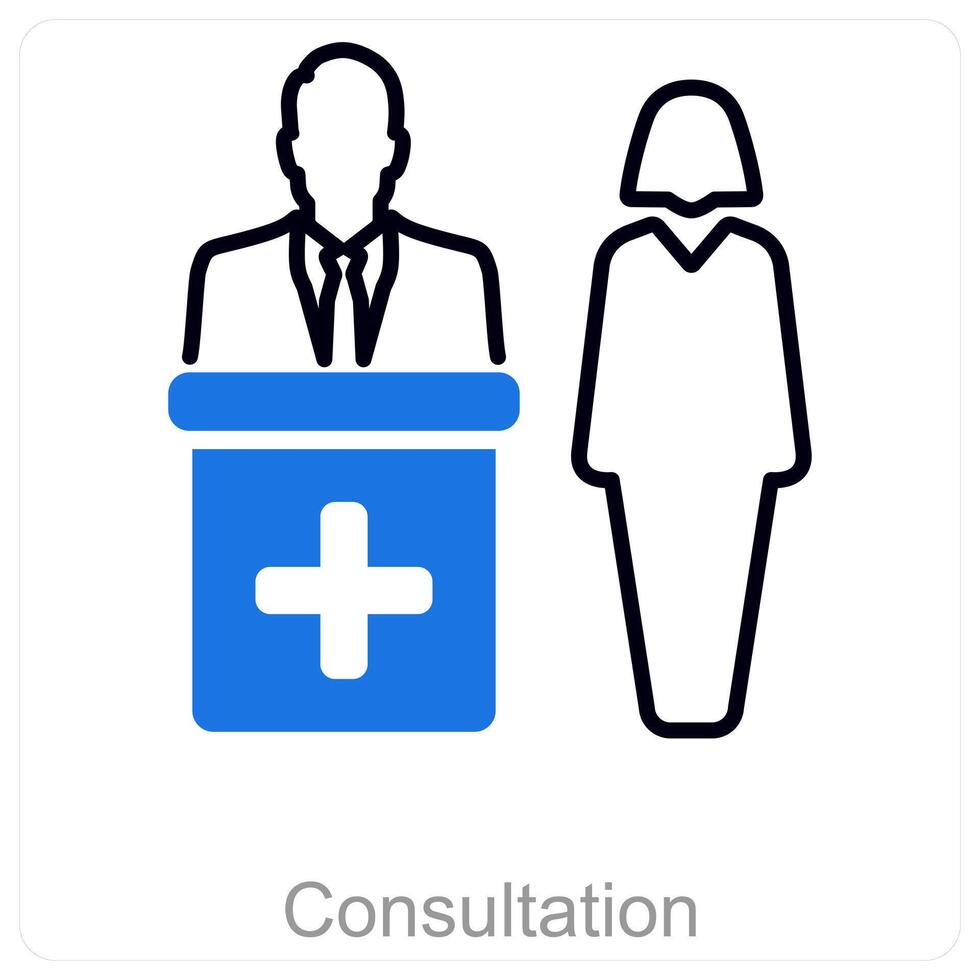 Consultation and meeting icon concept vector