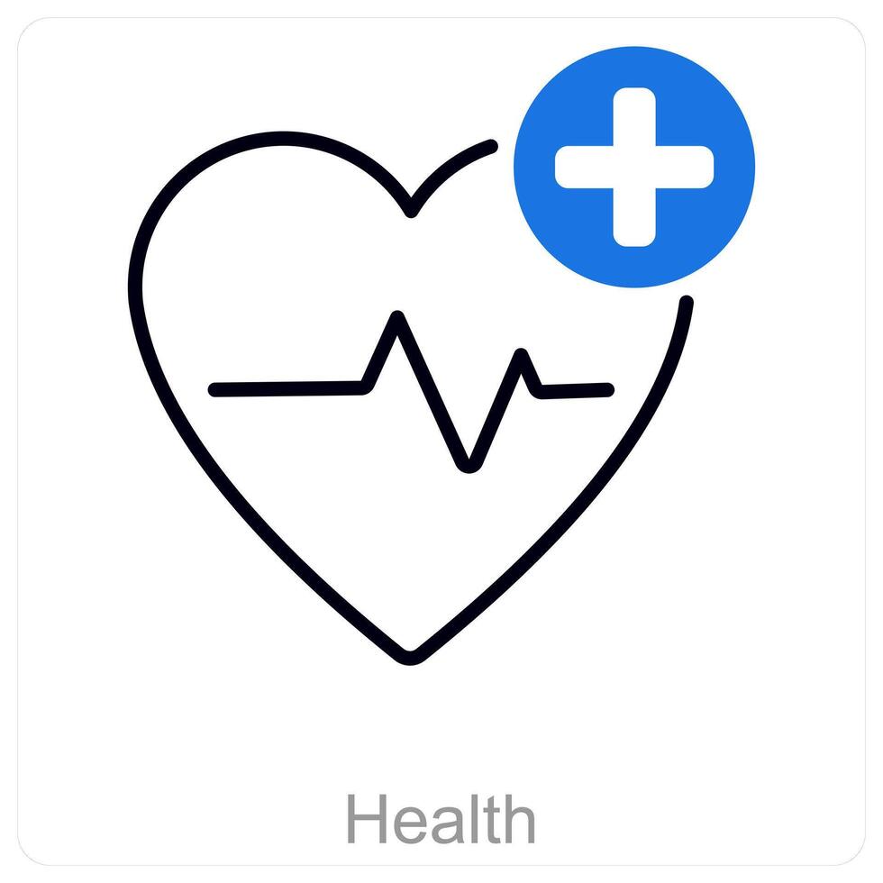 Health and love icon concept vector