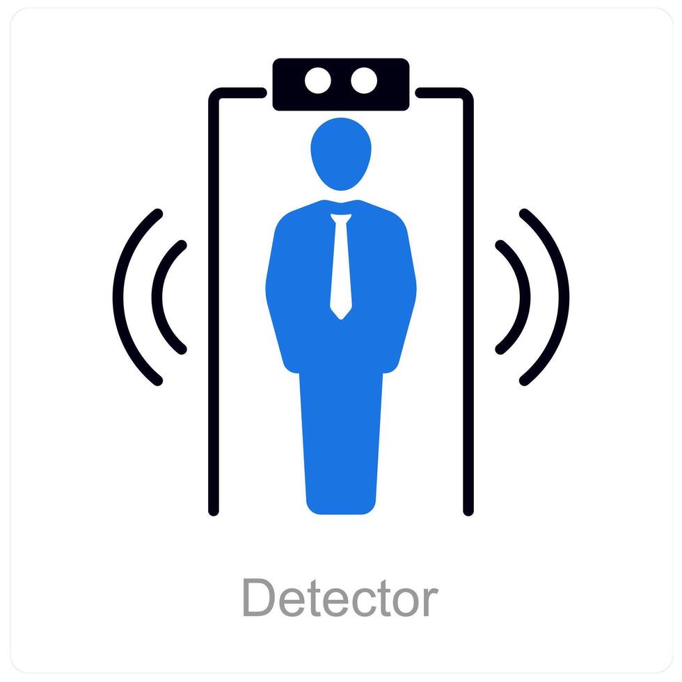 Detector and sensor icon concept vector