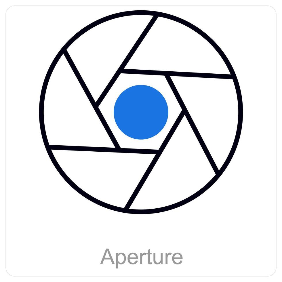 Aperture and focus icon concept vector