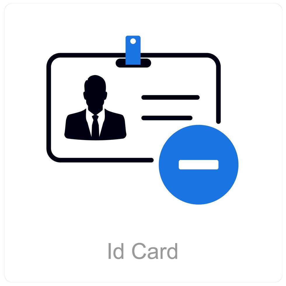Id Card and card icon concept vector