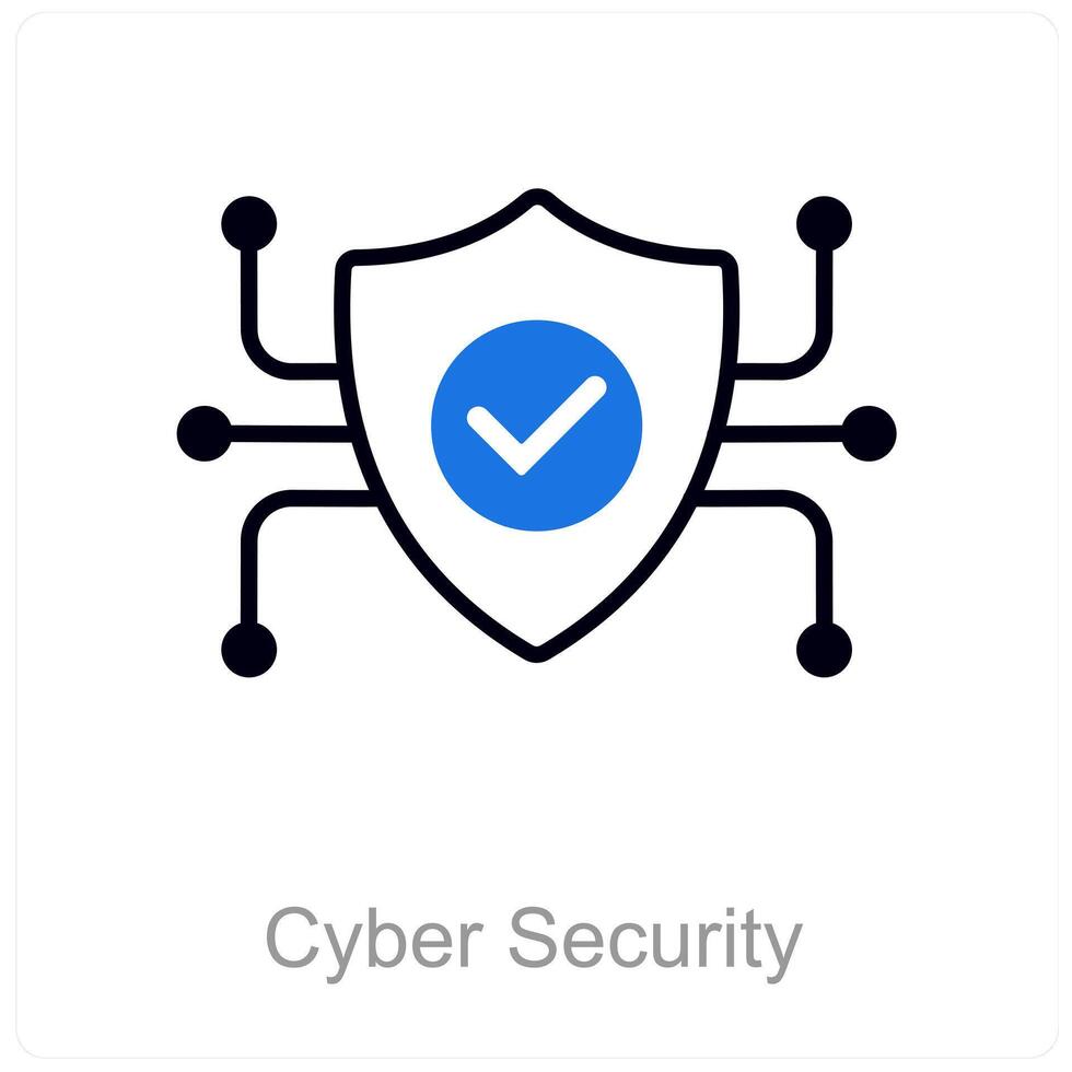 Cyber Security and data icon concept vector