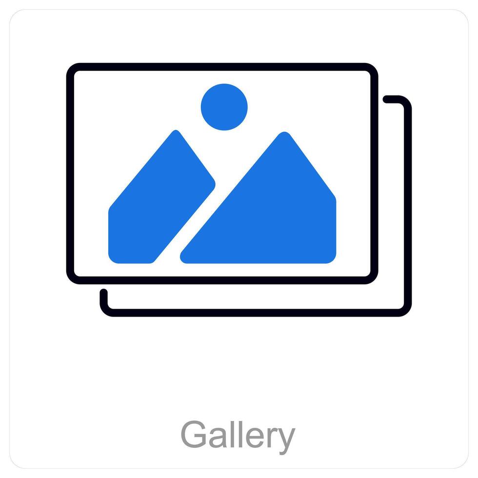 Gallery and art icon concept vector
