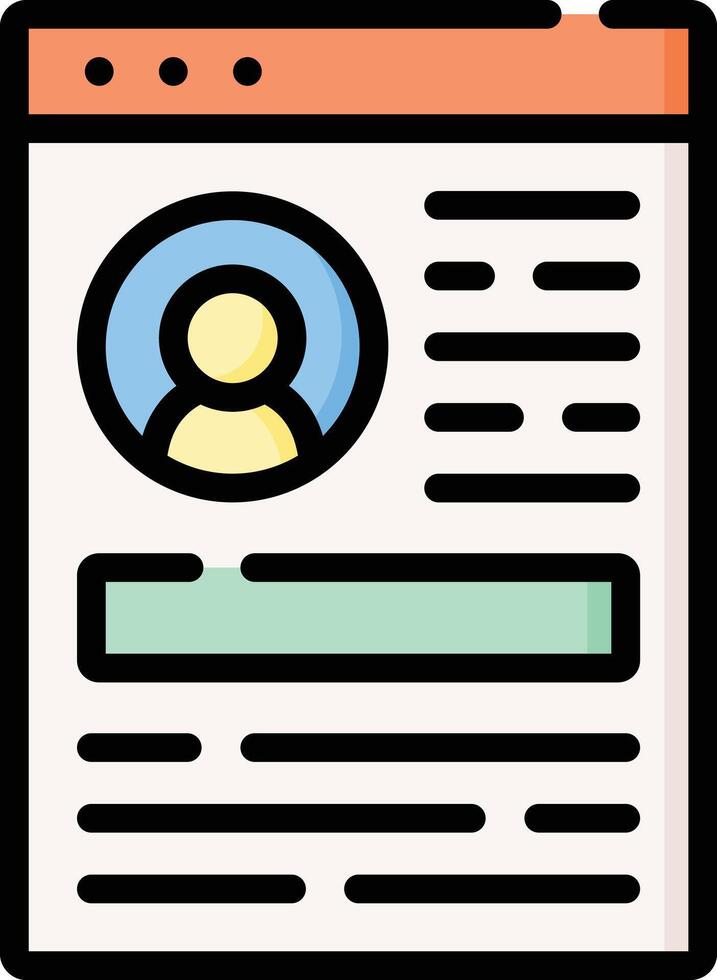 profile illustration design vector
