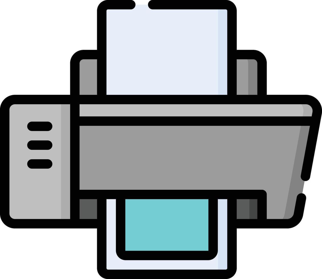 printer illustration design vector