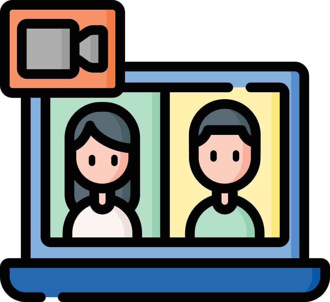 videocall illustration design vector