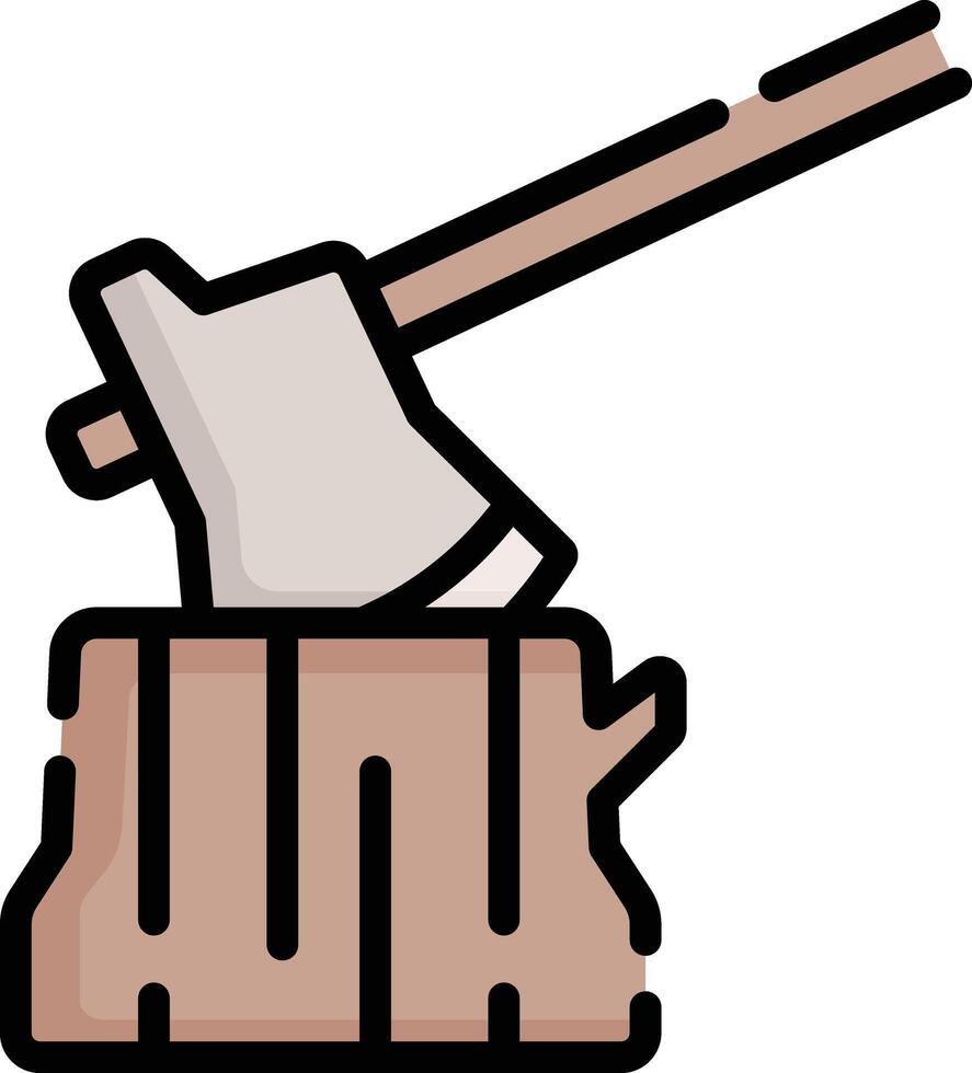 wood axe illustration design vector