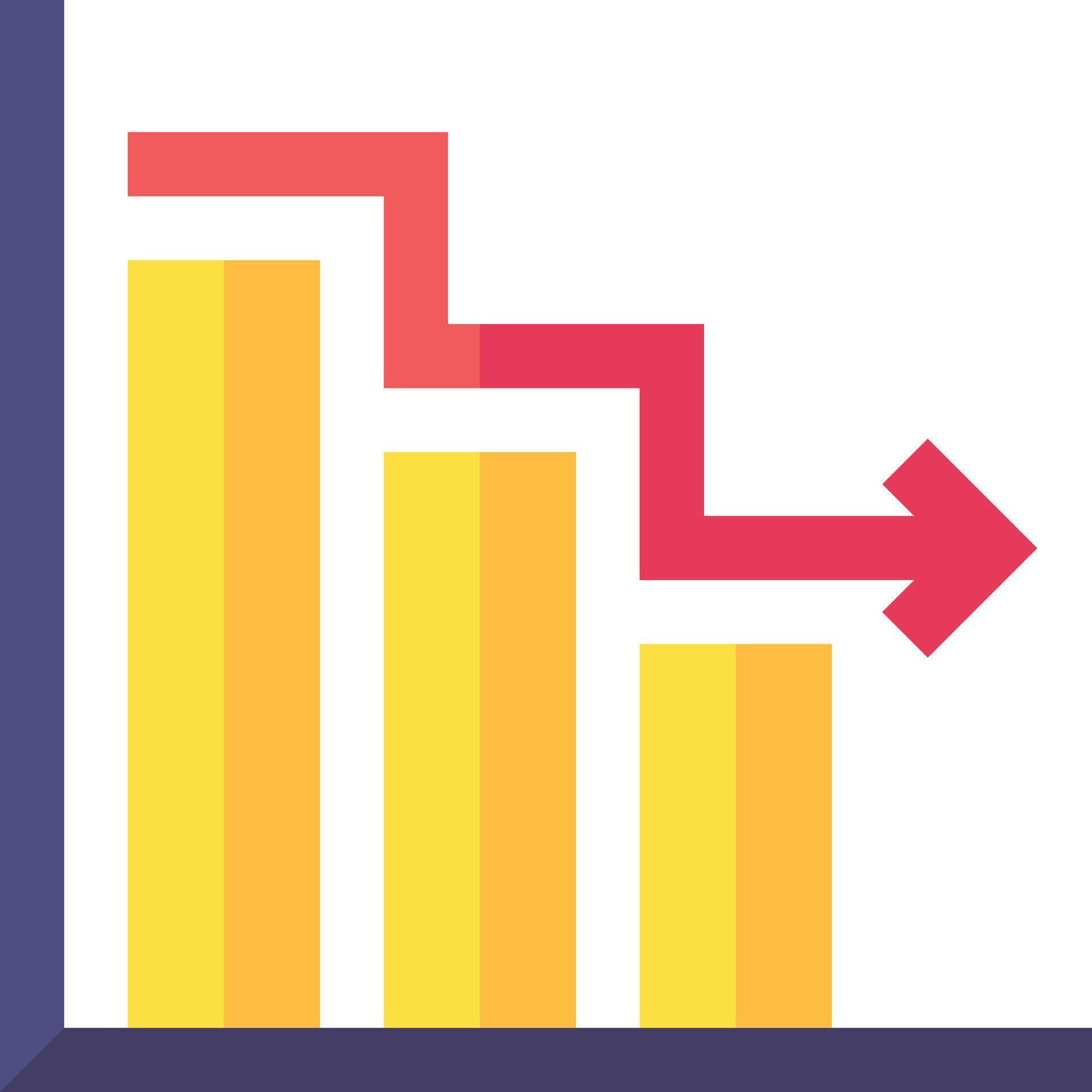 decrease illustration design 47299446 Vector Art at Vecteezy