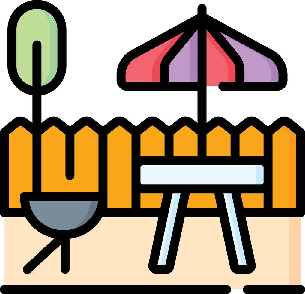 backyard illustration design vector