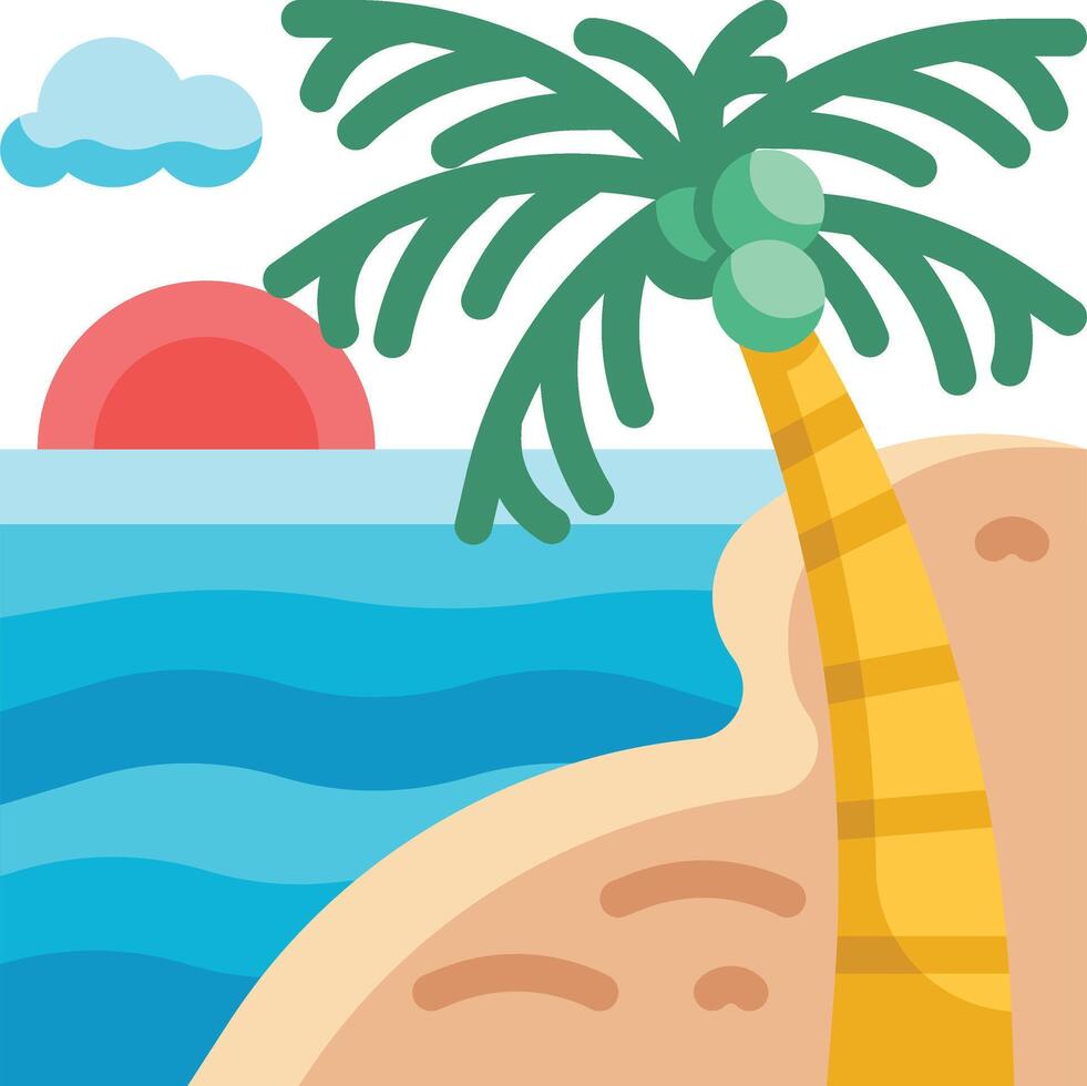 beach illustration design vector