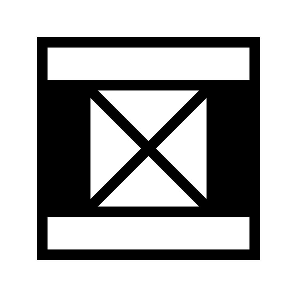 Wooden Box Icon Symbol Design Illustration vector