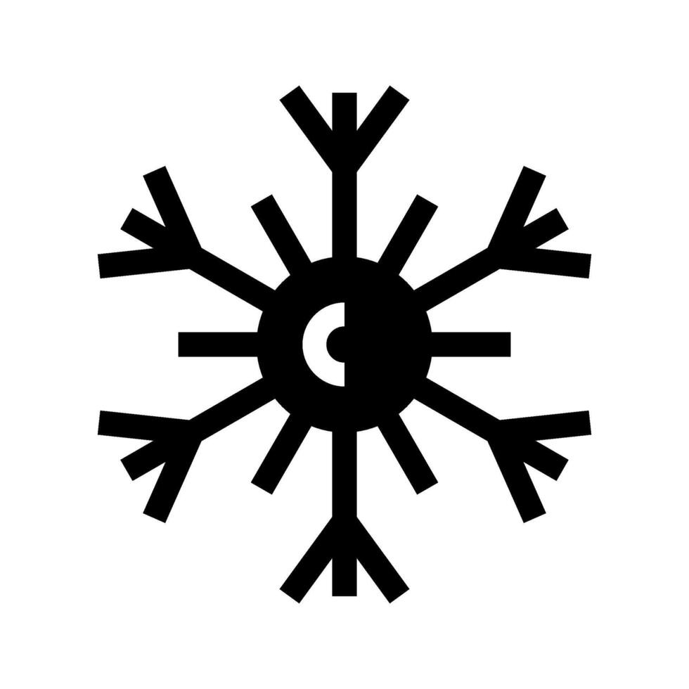 Snowflake Icon Symbol Design Illustration vector