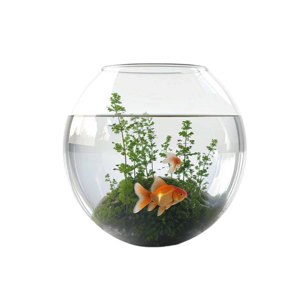 Fish in a Small Aquarium Generative-AI png