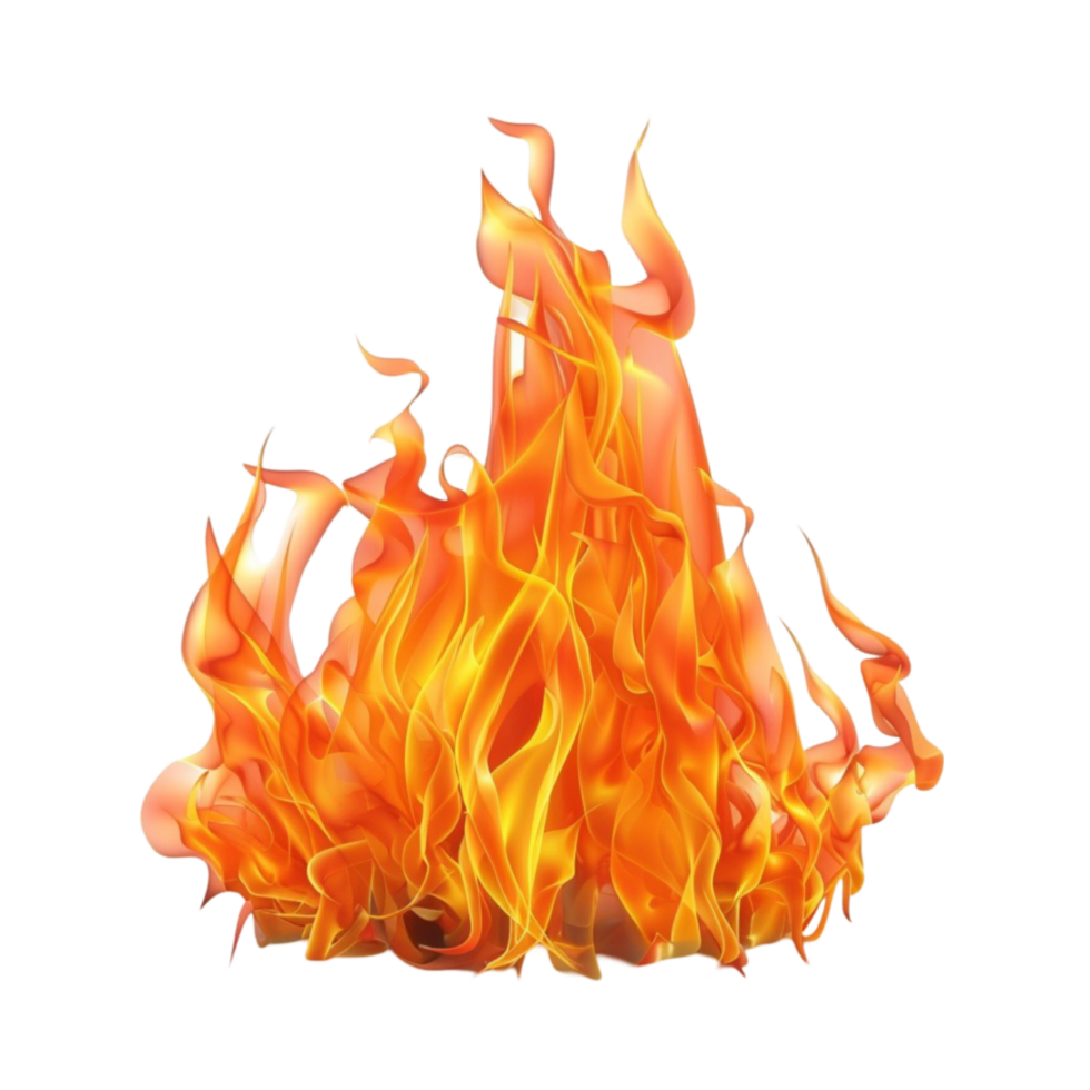 Fire flame Generated-AI png