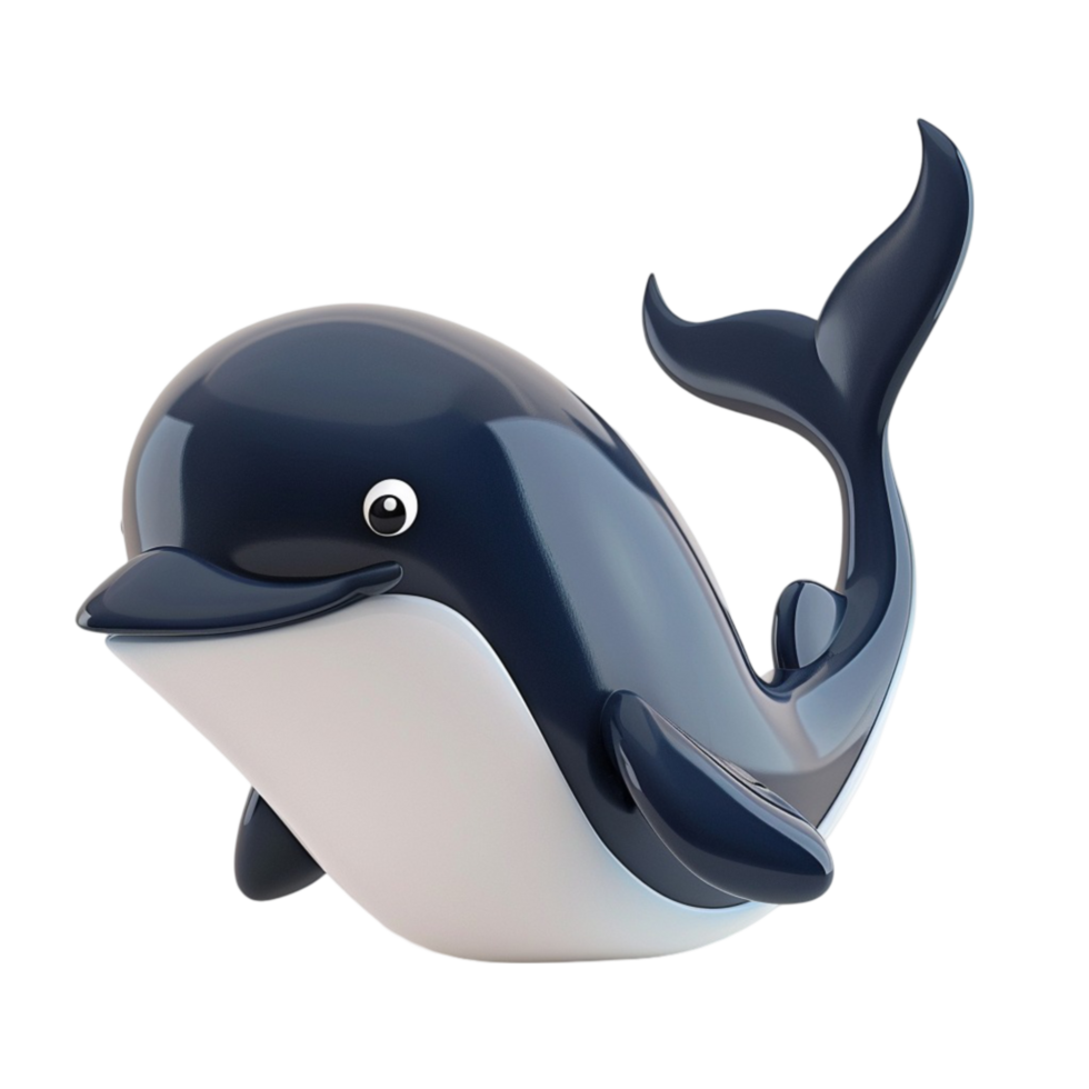 ocean dolphin icon isometric of ocean dolphin on transparent Background Generative-AI png