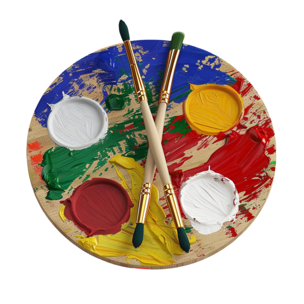 Paint Palette School Supply Generative-AI png