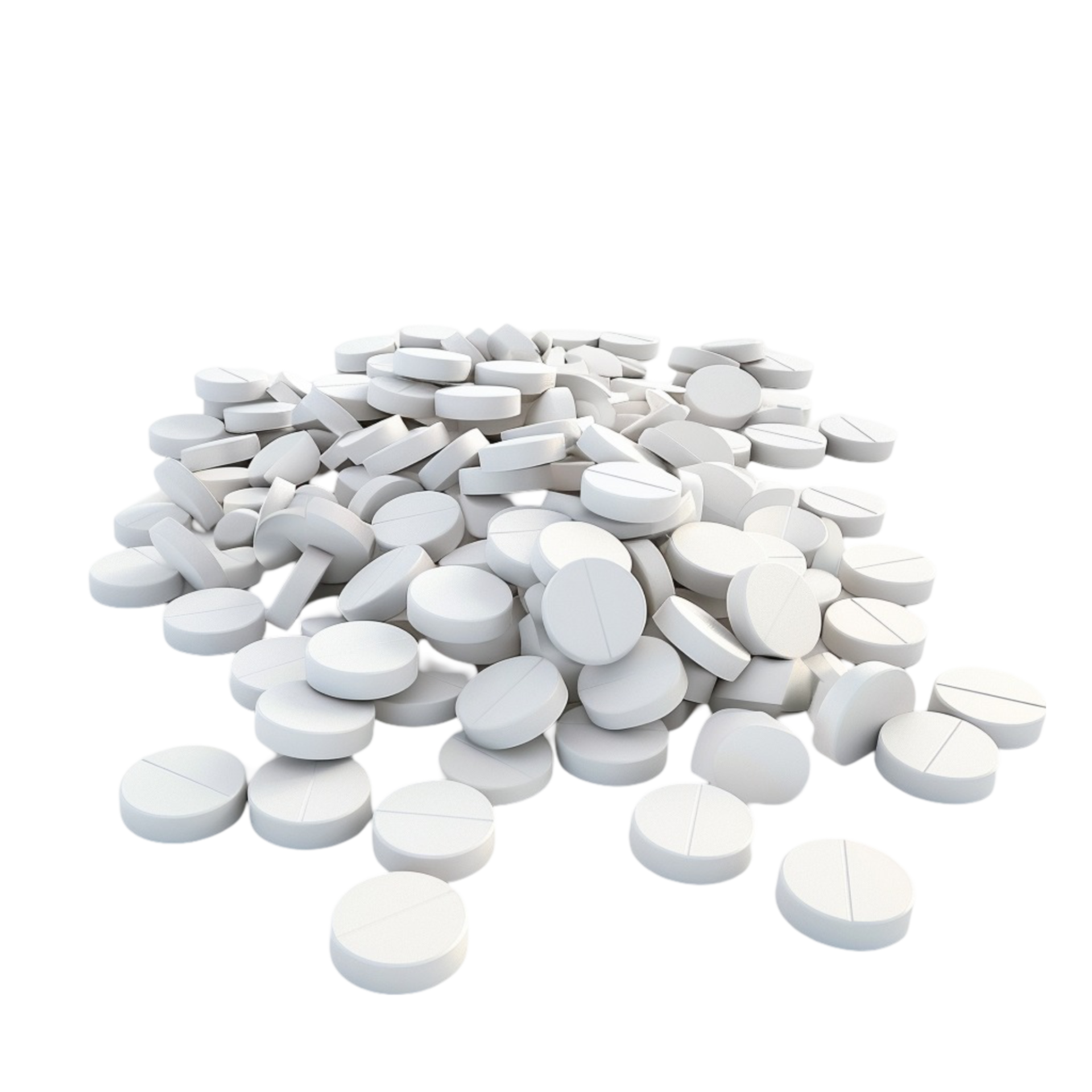 Pile of pills transparent background generative ai 47300404 png