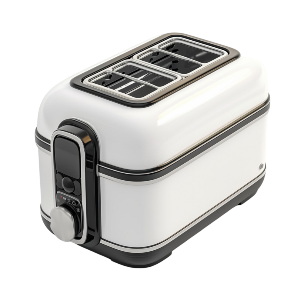 Electric toaster kitchen appliance icon isolated on transparent Background Generative-AI png