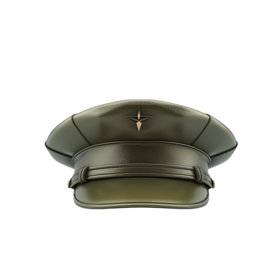 Military hat on transparent background Generative-AI png