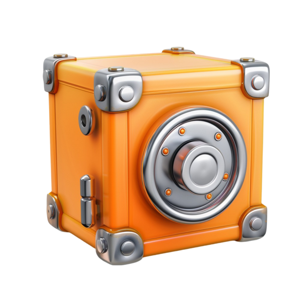 Safe box isolated on transparent Background Generative-AI png