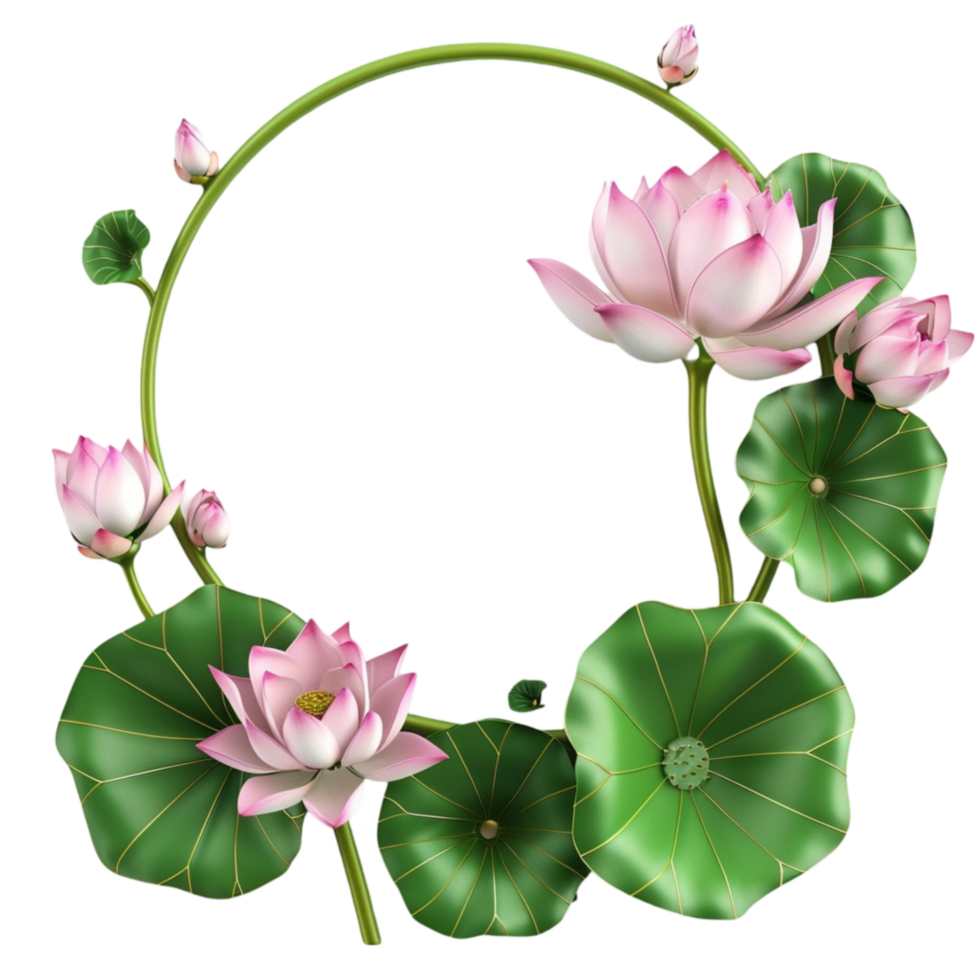 Lotus Flower, , transparent background Generative-AI png