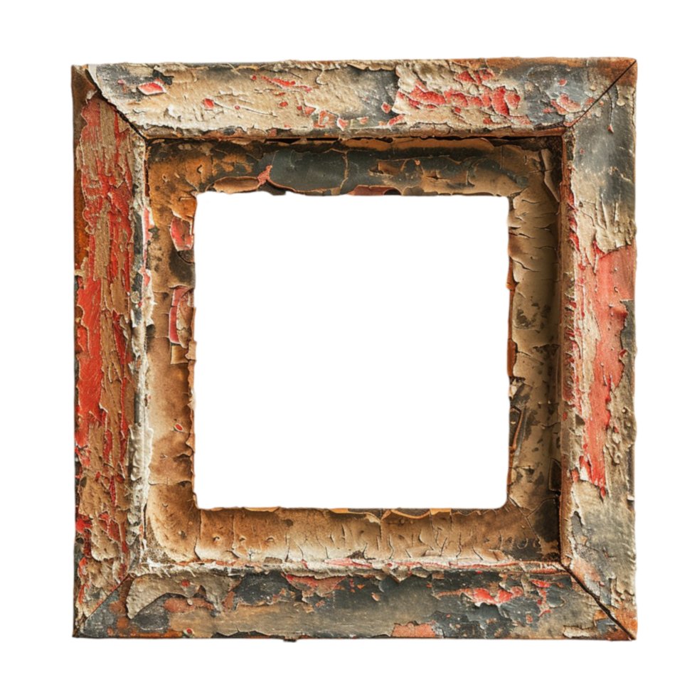 Metal frame isolated on transparent background Generative-AI png