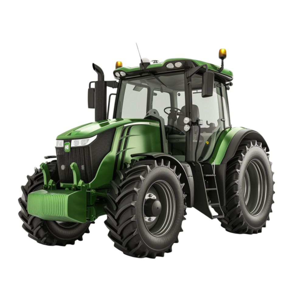 Tractor isolated on transparent Background 3d rendering Generative-AI png