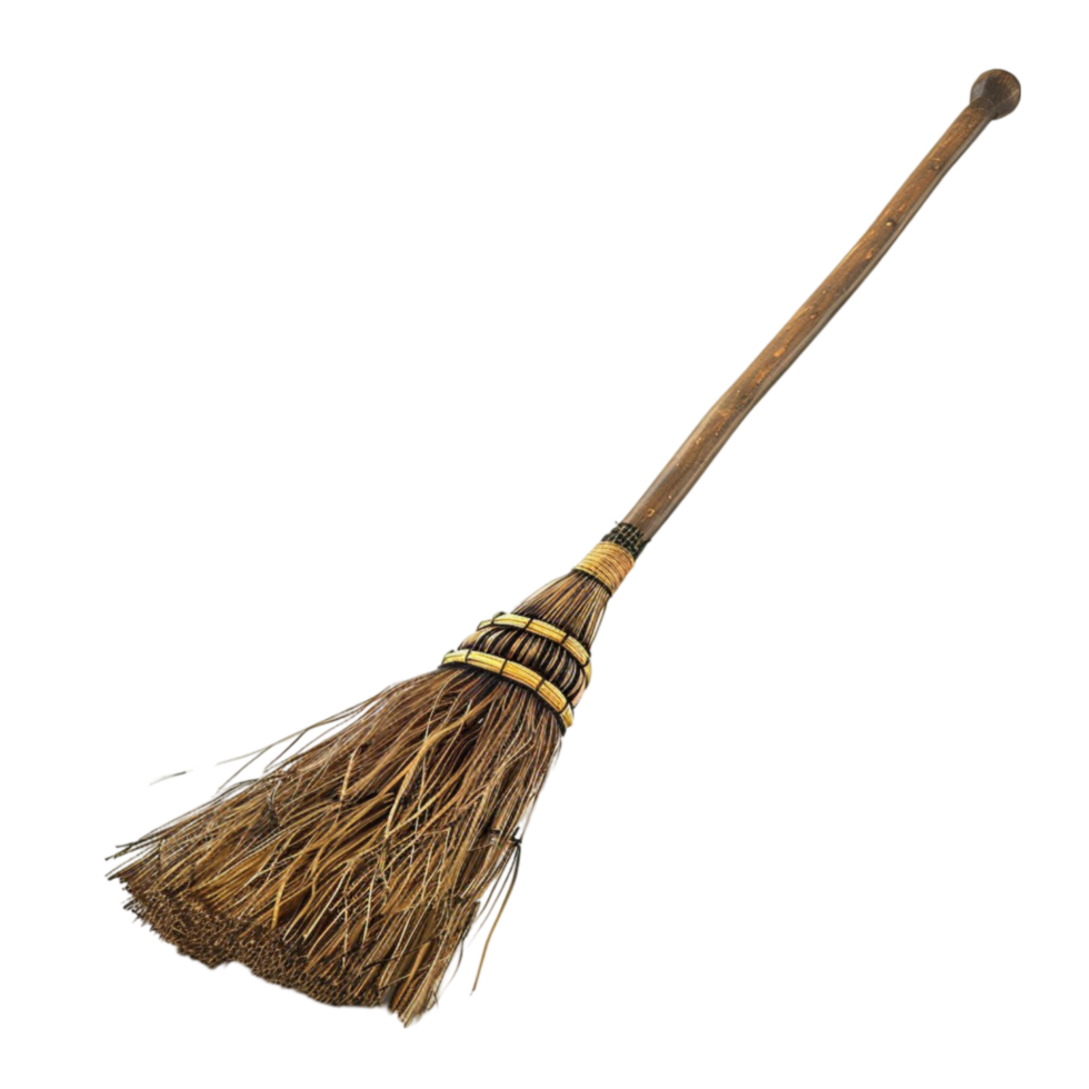 A Broomstick on transparency background Generative-AI png