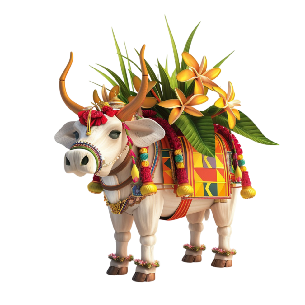 Happy Gudi Padwa traditional maharastra new year day on isolated transparent background Generative-AI png