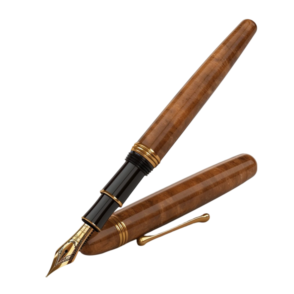 Fountain pen isolated on transparent background Generative-AI png