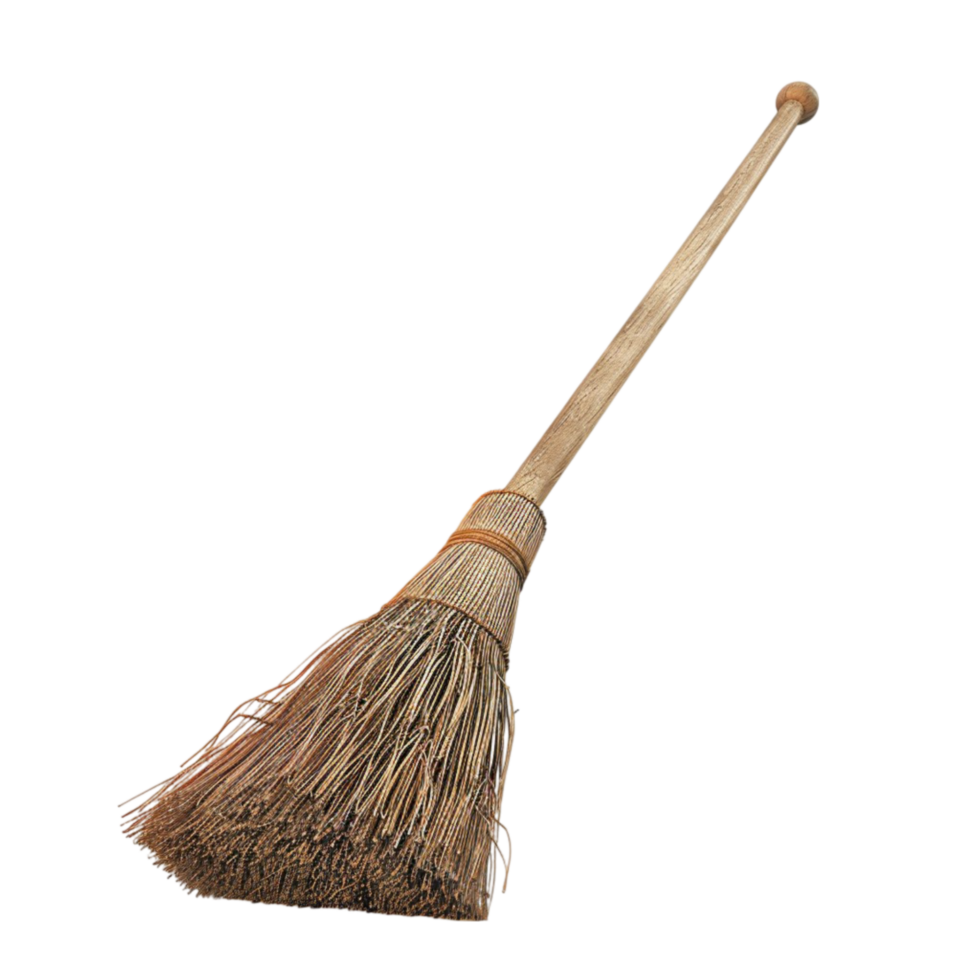 A Broom with a Handle on a transparent background png