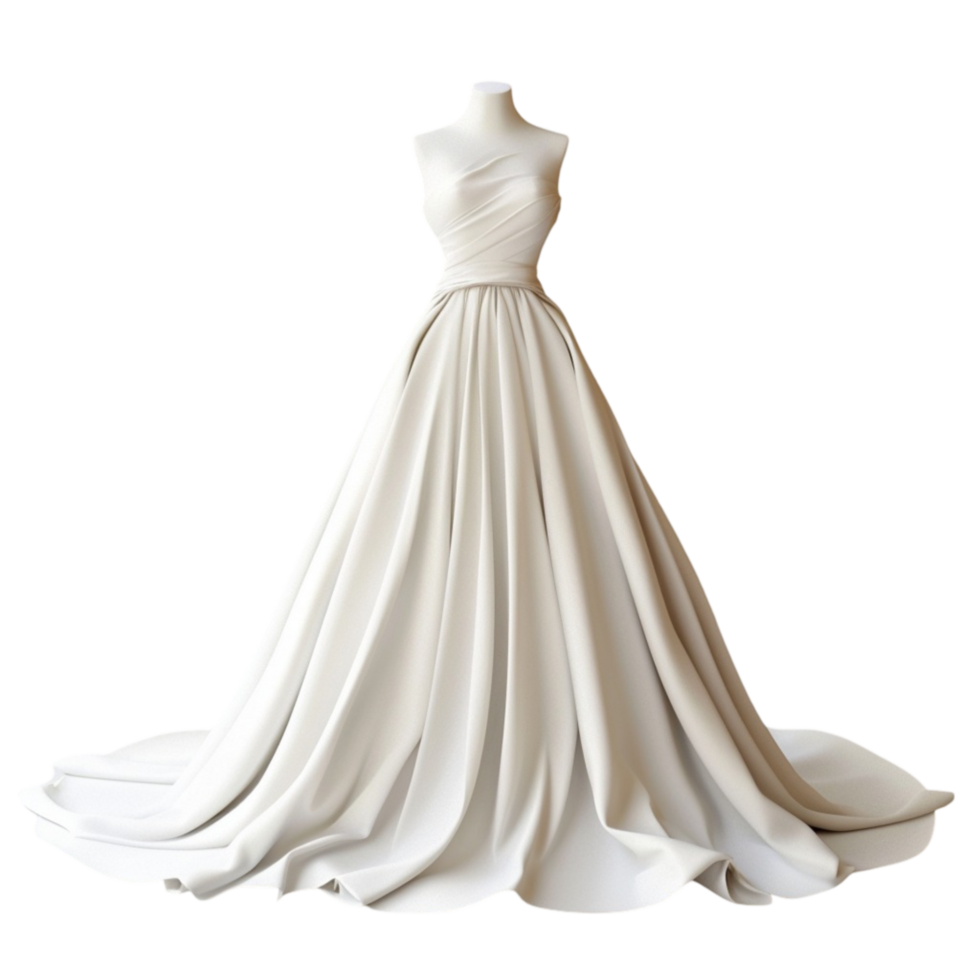 Magnificent Silk and Lace Bridal Nightgown isolated on transparent background Generative-AI png